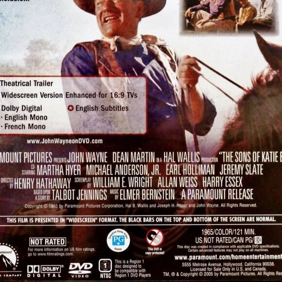 THE SONS OF KATIE ELDER DVD 1965 Widescreen THE JOHN WAYNE COLLECTION - Picture 4 of 5